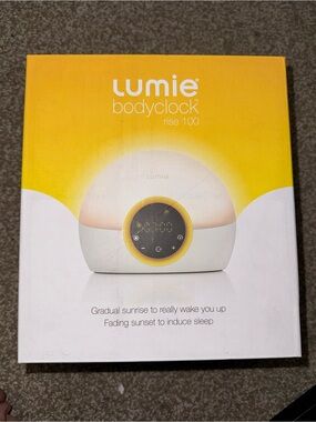 Lumie Bodyclock Rise 100 Wake-Up Light Alarm Clock - Yellow/White